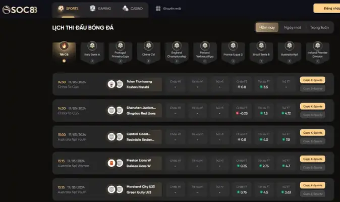 SOC88 cập nhật tin tức bóng đá liên tục